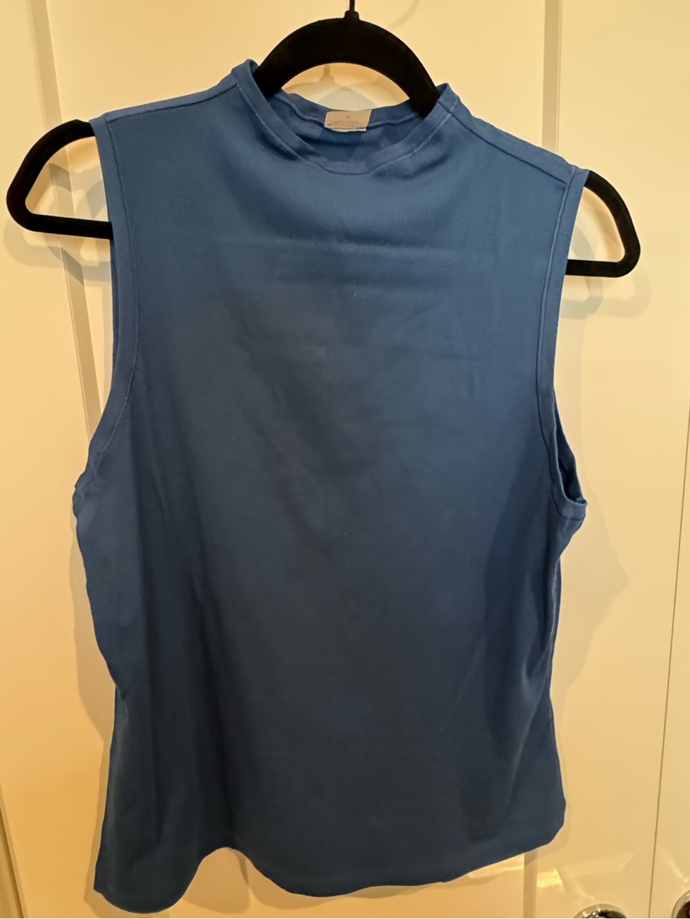 Athleta Mock Neck Sleeveless Tank in Denim Blue